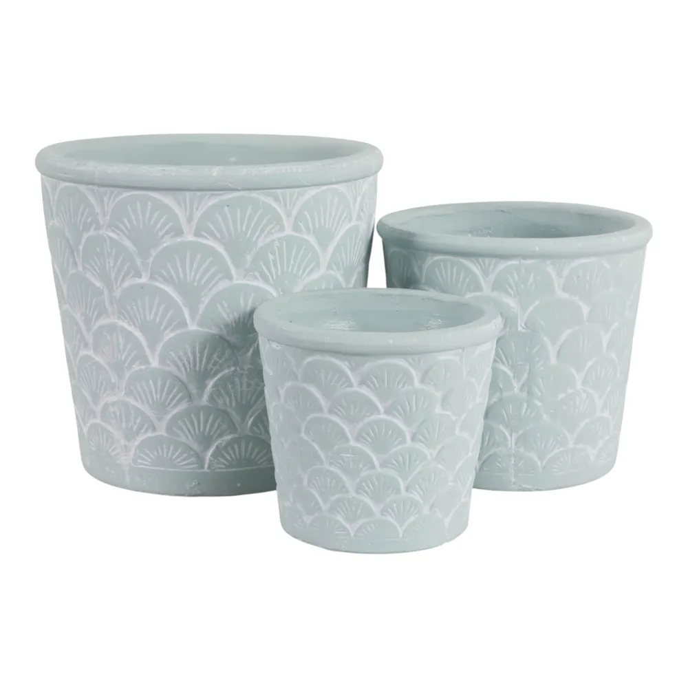 ROLANDGATE SET OF 3 BLUE PLANTER 9 (IN)