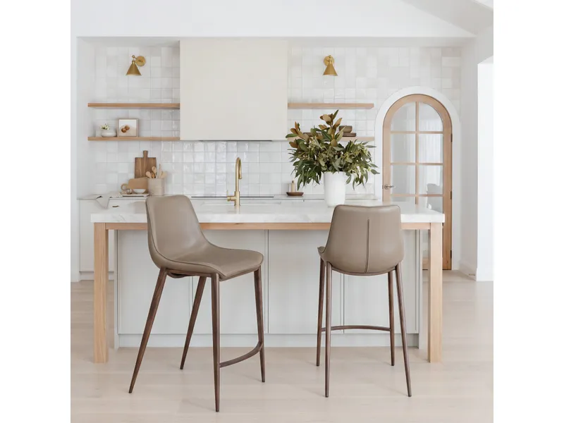 Magnus Counter Stool Brown & Walnut 8