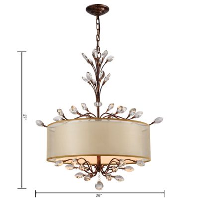 Asbury 26″ Wide 4-Light Chandelier - Spanish Bronze