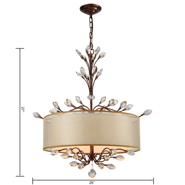 Asbury 26'' Wide 4-Light Chandelier - Spanish Bronze