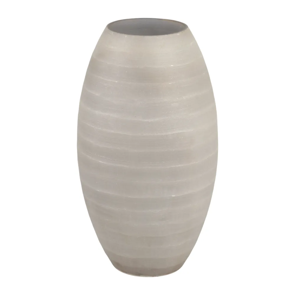 FINLEYTON GRAY GLASS VASE 13 (IN)