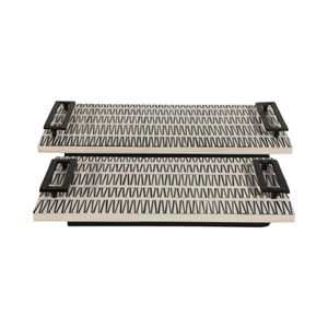 COREYGROVE SET OF 2 BLACK TRAY 3 (IN) 1