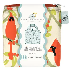 Cardinal Birds blu Reusable Shopping Bag 8