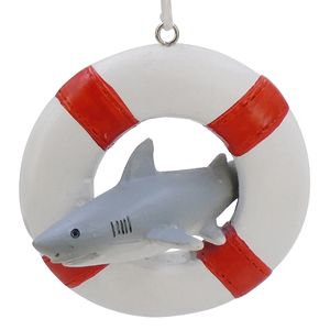 3" SHARK LIFE RING CHRISTMAS ORNAMENT 1