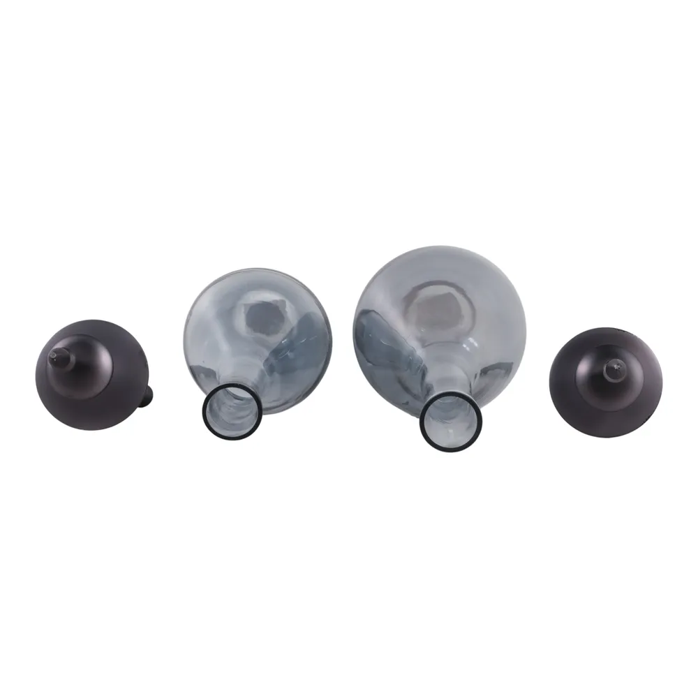 RUBYLAND SET OF 2 GRAY JARS 18 (IN)