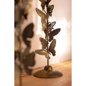 Set of 2 Butterflies Taper Candle Holders 3
