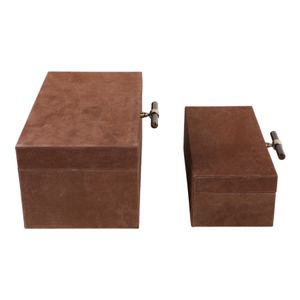 DORSETRUN SET OF 2 BROWN BOXES 7 (IN) 6