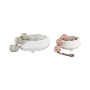 GILBERTRUN SET OF 2 WHITE BOWLS 6 (IN) 3