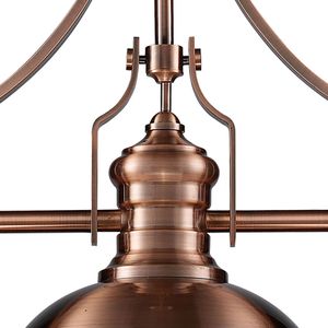 Chadwick 47'' Wide 3-Light Linear Chandelier - Antique Copper 4