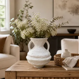 FERRIS WHITE VASE 10 (IN) 11