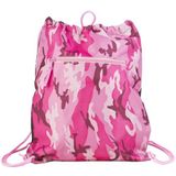 NYLON DRAWSTRING BACKPACK - PINK CAMO 1