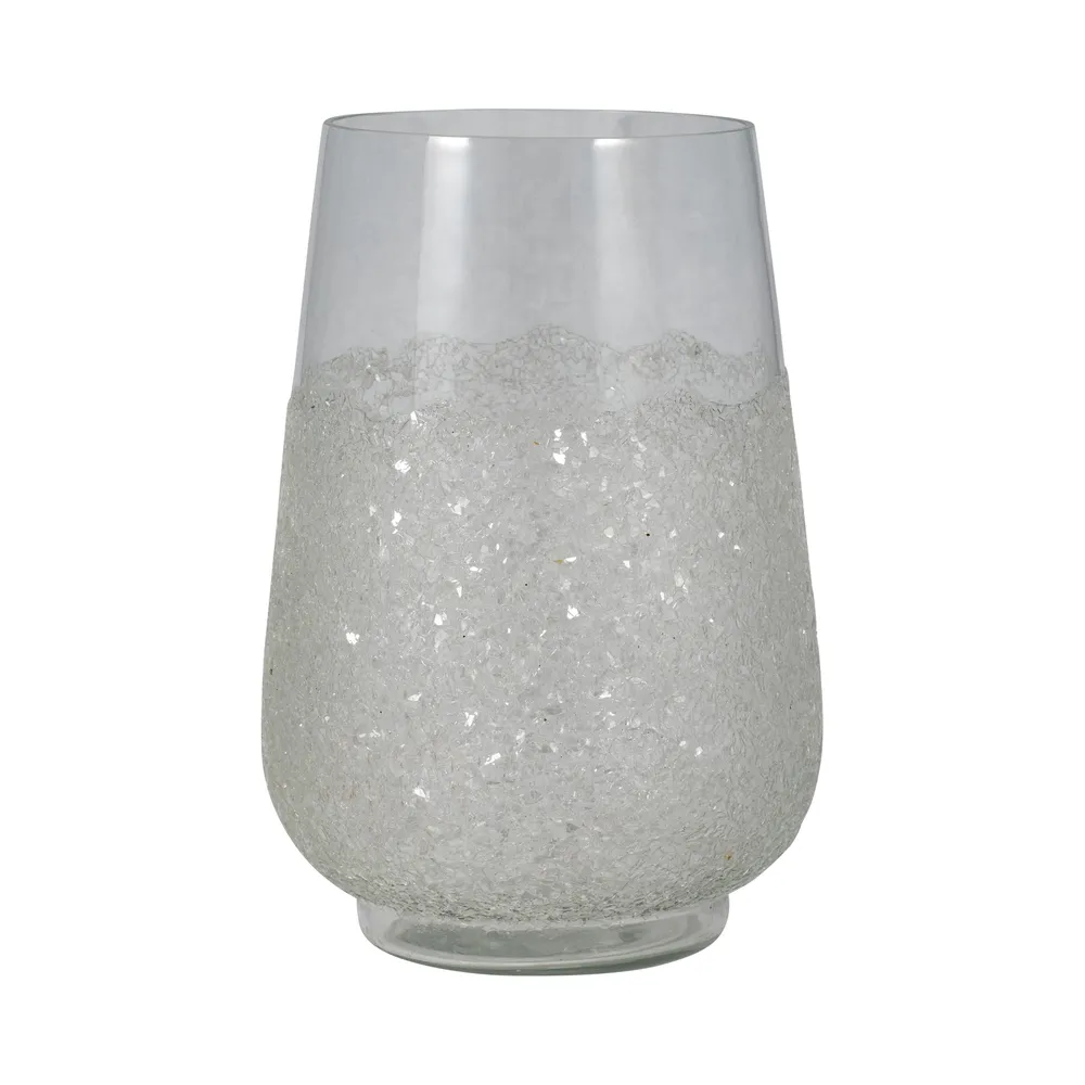 HANNAHMORE CLEAR GLASS VASE 10 (IN)