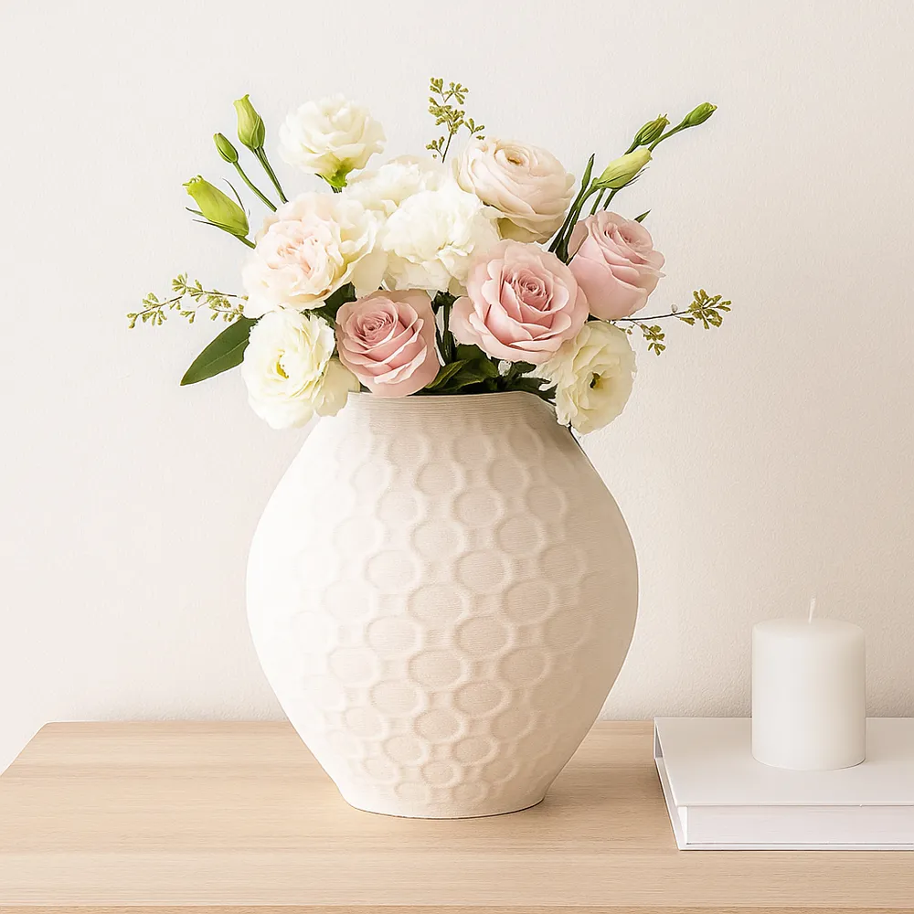 DILLONMOOR IVORY VASE 11 (IN)