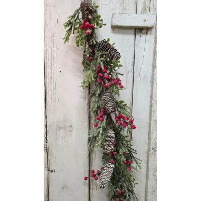 Crimson & Pine Garland