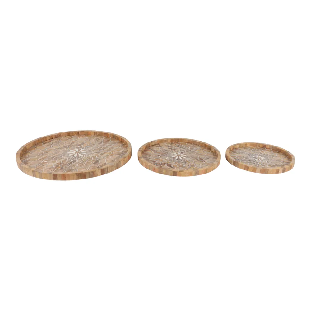 FENTONRUN SET OF 3 BROWN TRAY 2 (IN)