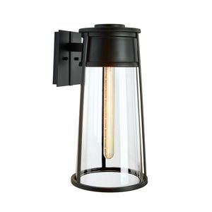 Cone 12.75'' High 1-Light Outdoor Sconce - Matte Black 1