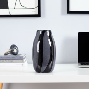TARYNSHAW BLACK GLASS VASE 10 (IN) 11