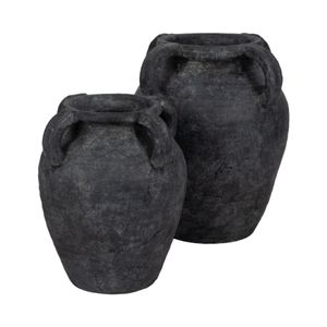 SKYELAKE BLACK VASE 12 (IN) 8