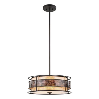 Tremont 18″ Wide 3-Light Chandelier - Tiffany Bronze