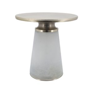 METAL TOP, 18"H NEBULAR SIDE TABLE, FROST 3