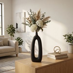 IVOBAY BLACK VASE 15 (IN) 12