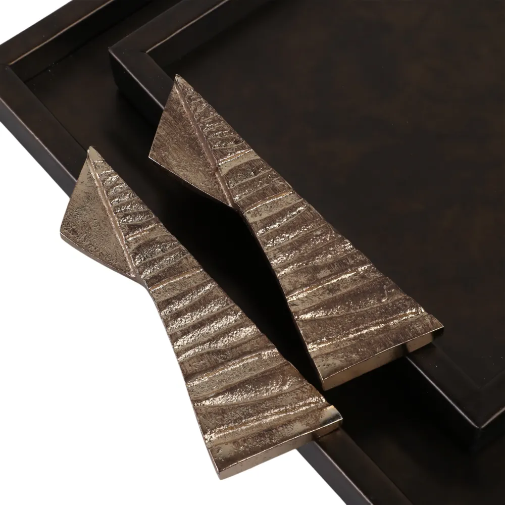 KIRBYTON SET OF 2 GRAY TRAY 1 (IN)