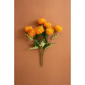 Artificial Orange Pincushion Protea 1