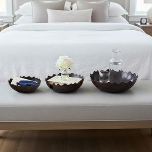BRENTONSTONE SET OF 3 BLACK BOWLS 6 (IN) 2