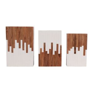 ZOEMOOR SET OF 3 IVORY BOXES 4 (IN) 8