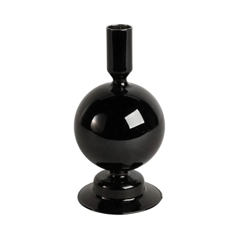 SKYLERCLIFF BLACK CANDLE HOLDER 7 (IN)