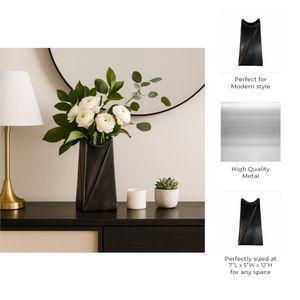 VERABROOK GRAY VASE 12 (IN) 10