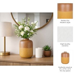 HERMONVALE TAN VASE 12 (IN) 8