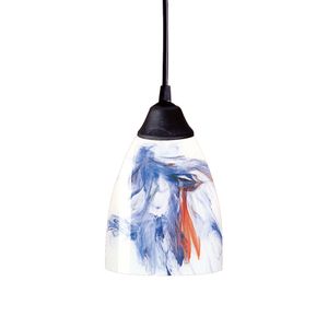 Classico 5'' Wide 1-Light Mini Pendant - Dark Rust with Mountain Glass 1