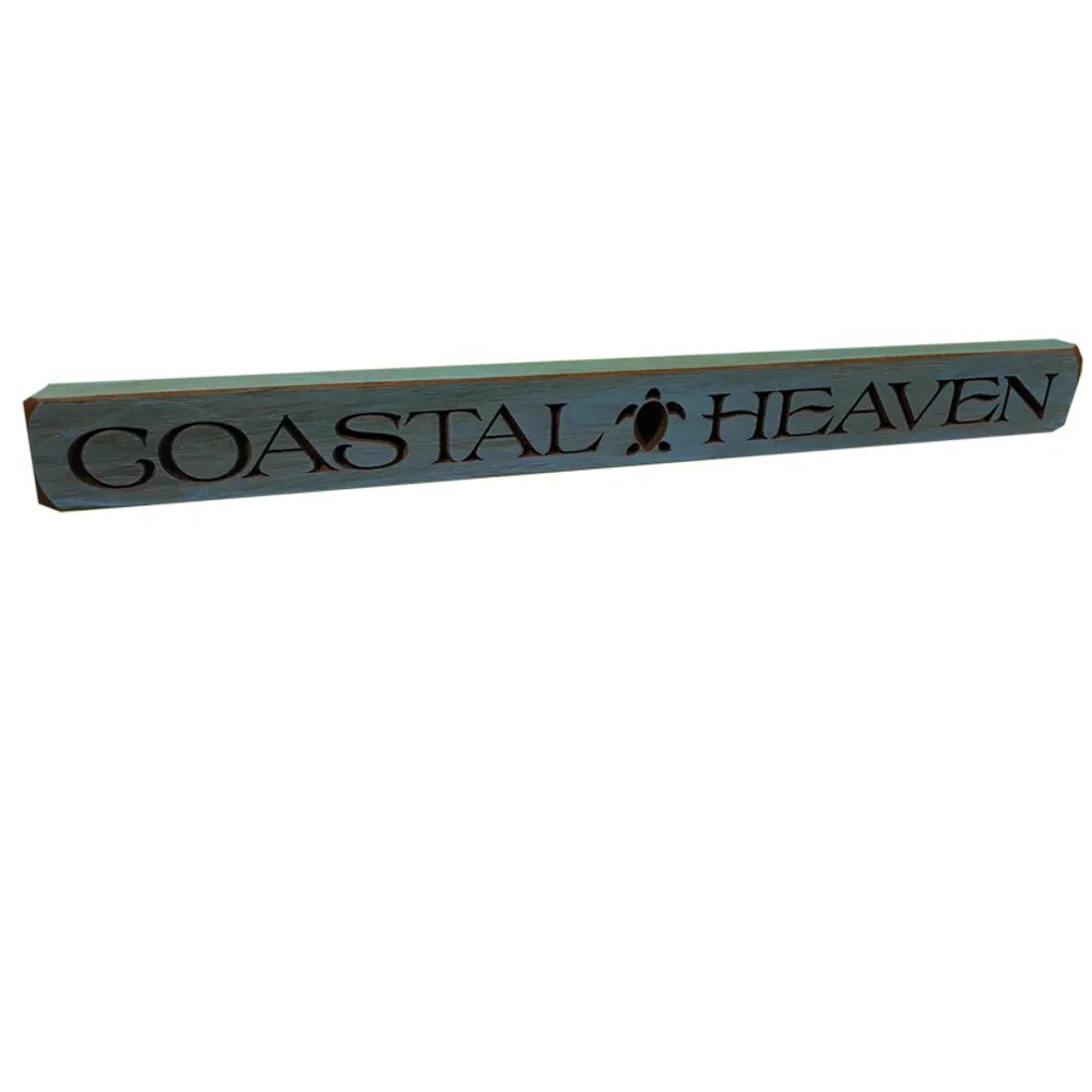 18" USA COASTAL HEAVEN BARNWOOD SIGN