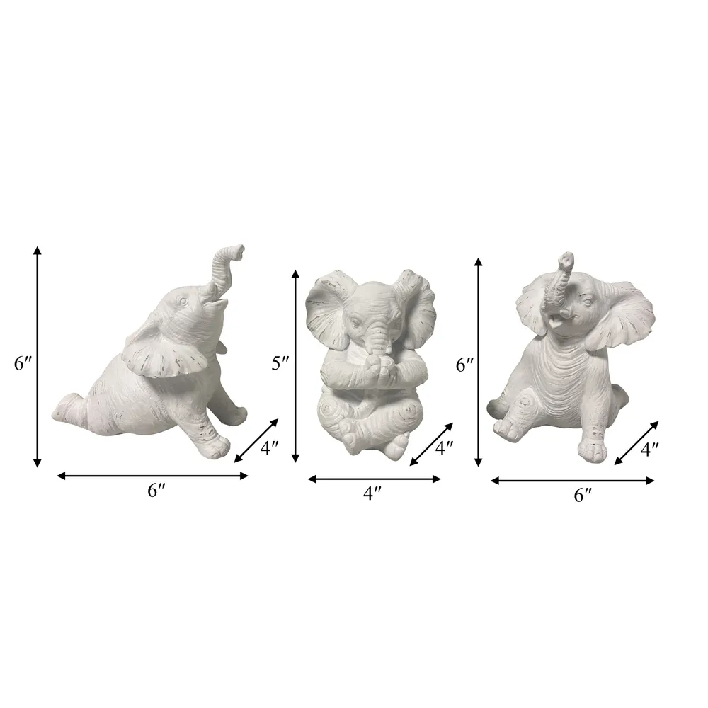 WALTONTON SET OF 3 WHITE DECOR 6 (IN)