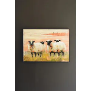 Framed Sheep Painting 1