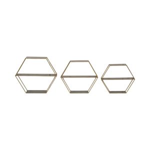 KEATONWOOD SET OF 3 GOLD WALL SHELF 22 (IN) 1