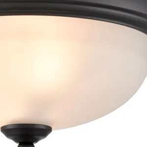 Helena 11'' Wide 2-Light Flush Mount - Black 4