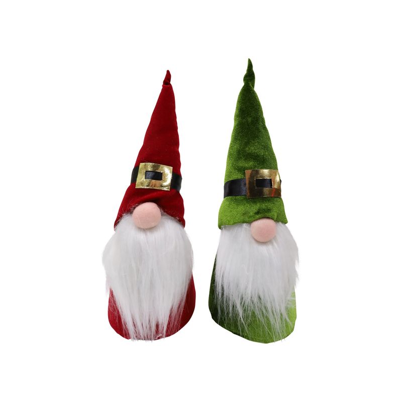 9.8" Fabric Gnome - Red & Green Assorted