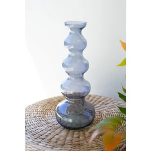 Small Glass Bubble Vase / Blue 2