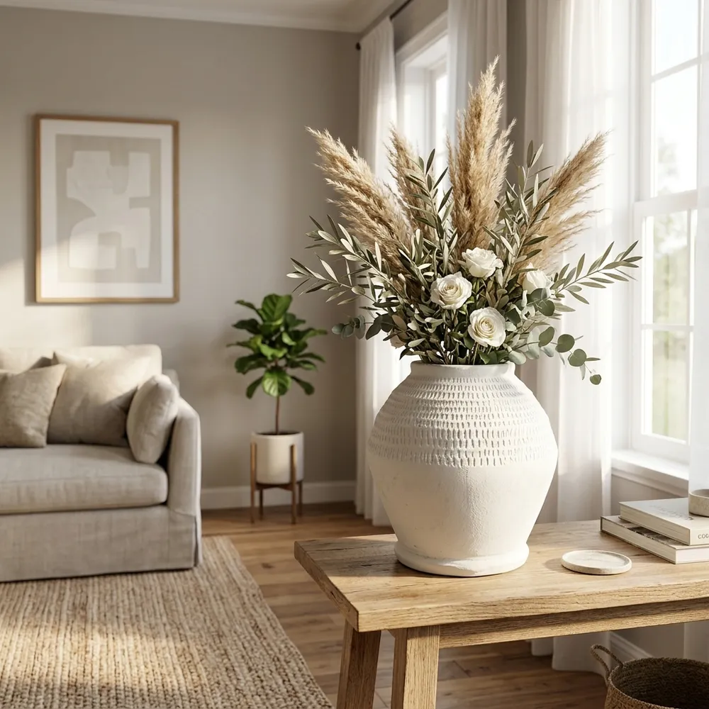 ROWANWORTH WHITE VASE 12 (IN)