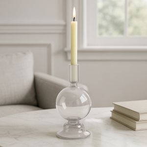 SKYLERCLIFF CLEAR CANDLE HOLDER 7 (IN) 8