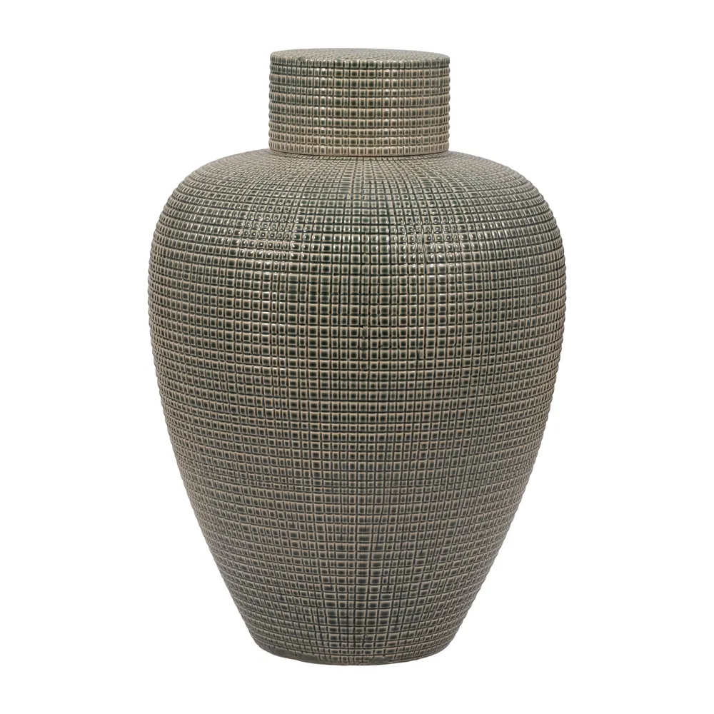 ELTONRIDGE GREEN VASE 21 (IN)