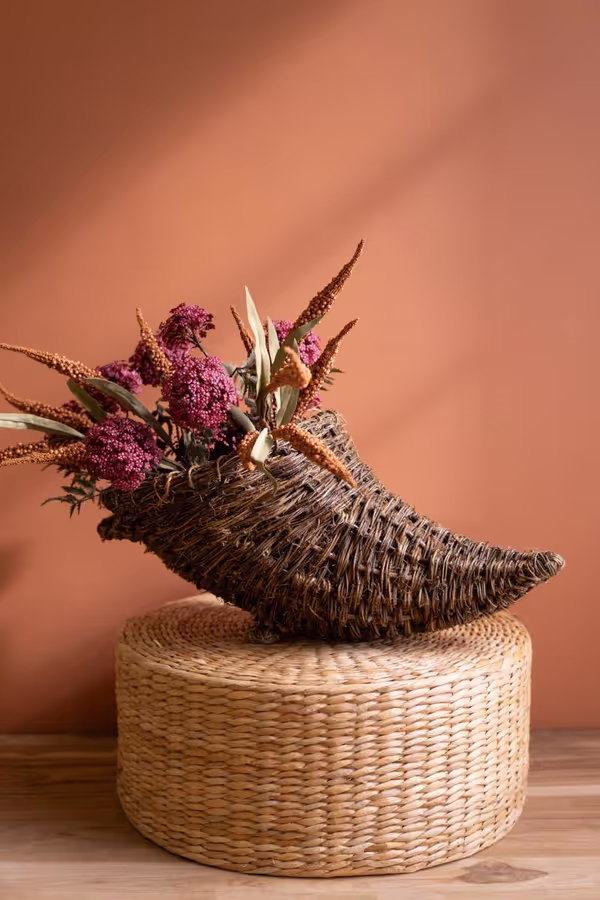 Twig and Metal Cornucopia
