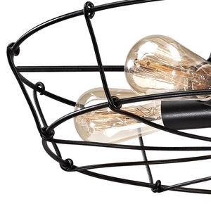 Glendora 20'' Wide 5-Light Semi Flush Mount - Wrought Iron Black 2