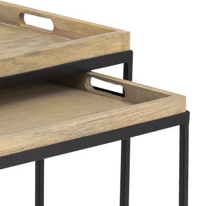 Akin Accent Table - Set of 2 Black 4