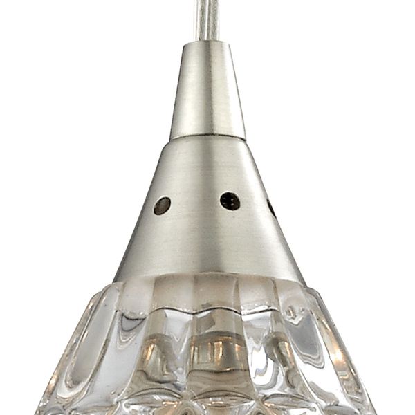 Kersey 4'' Wide 1-Light Mini Pendant - Satin Nickel