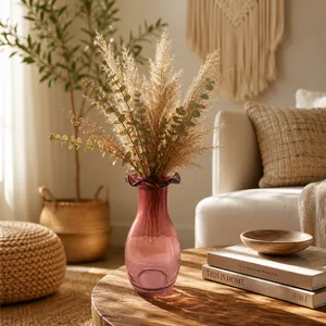 FOLEYWELL PINK GLASS VASE 7 (IN) 11