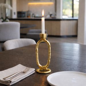 SHELTONRUN GOLD CANDLE HOLDER 8 (IN) 12