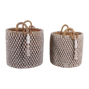 DUNCANLAND SET OF 2 BROWN STORAGE 24 (IN) 4